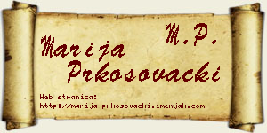 Marija Prkosovački vizit kartica
